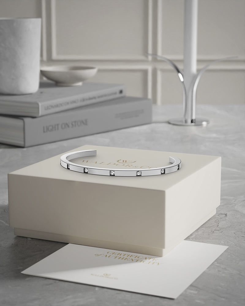 Waldor & Co. Brilliant Bangle Bracelet Silver Polished Bangle Bracelet