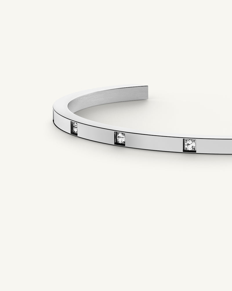 Waldor & Co. Brilliant Bangle Bracelet Silver Polished Bangle Bracelet